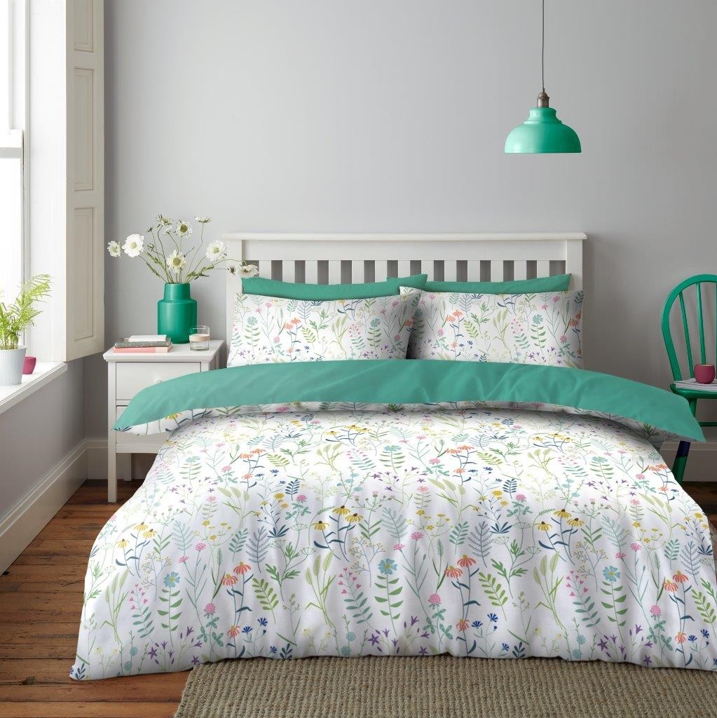 Reversible Microfibe Duvet Cover Quilt Cover Single Double King Size Bedding Set