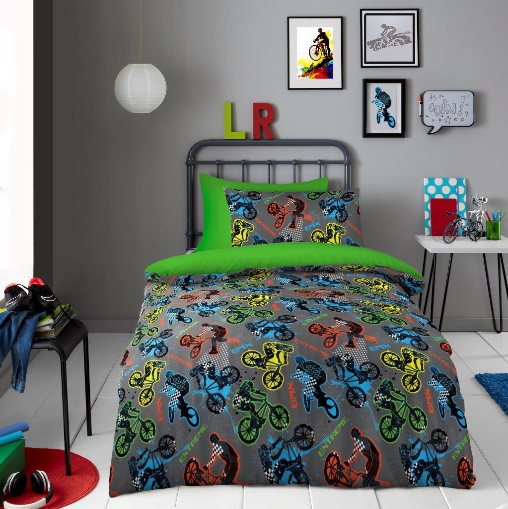 KIDS DUVET COVER Set Single Quilt Microfiber Bedding With Pillowcase Boys Girls