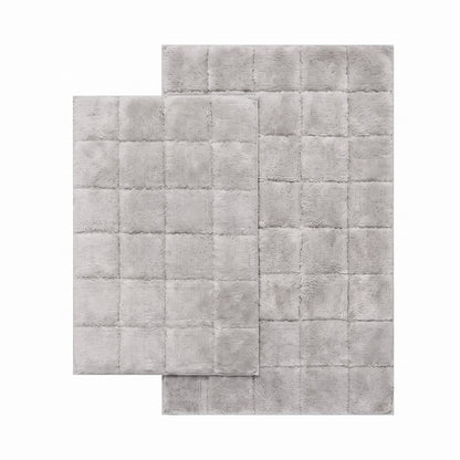 MaxWell ribbed bath mat set in cream