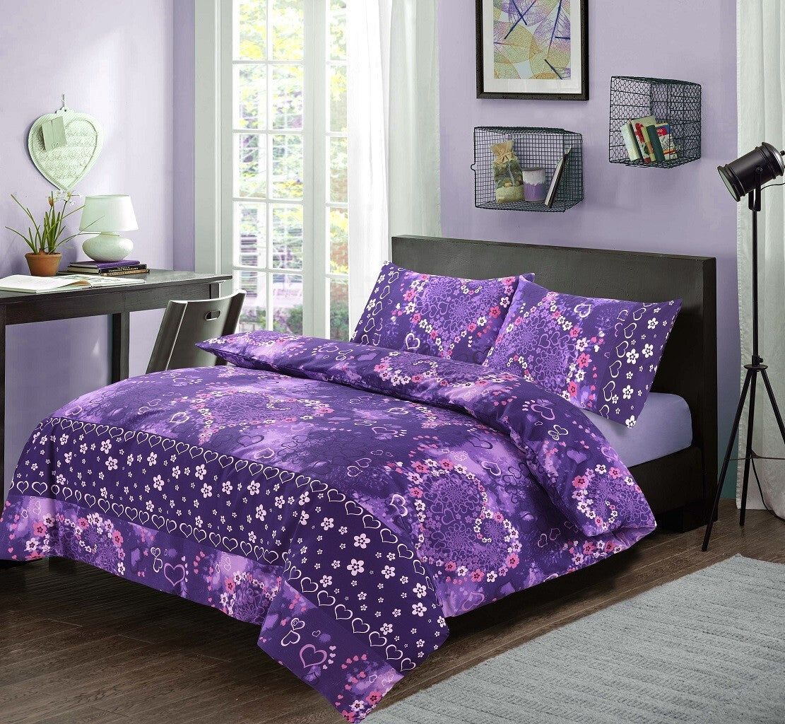 Jasmin & Elephant Duvet Cover Set With Pillowcases Quilt Bedding Sets All Sizes