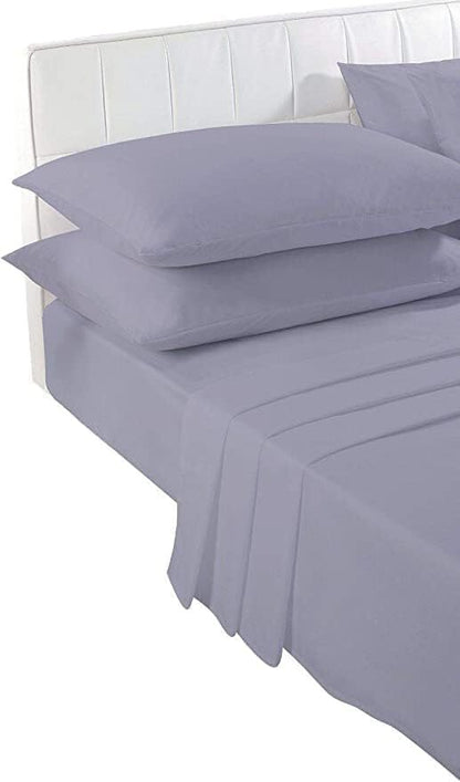 Pair of Plain Dyed 100% PolyCotton Pillow Cases Soft Touch Cosy Pillow Cases