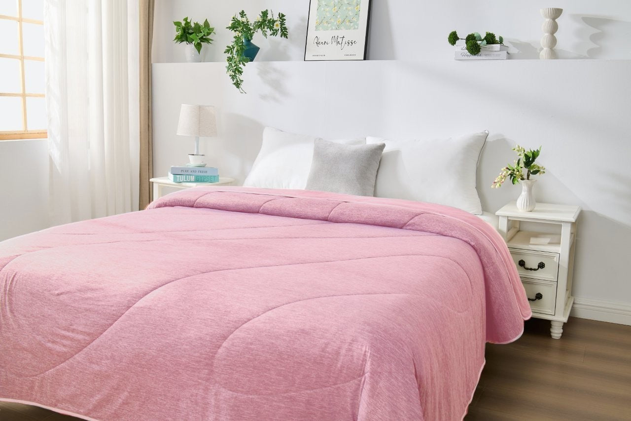 COOLING BLANKET COOL PINK SUMMER BLANKET AIR CONDITION HEALTHY SLEEP THIN QUILT
