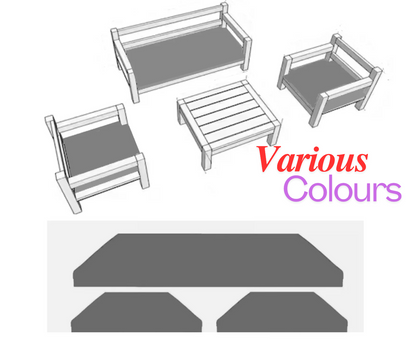 Seat Pad Set Replacement Rattan Chair Cushion Pad Waterproof Outdoor Garden Sofa