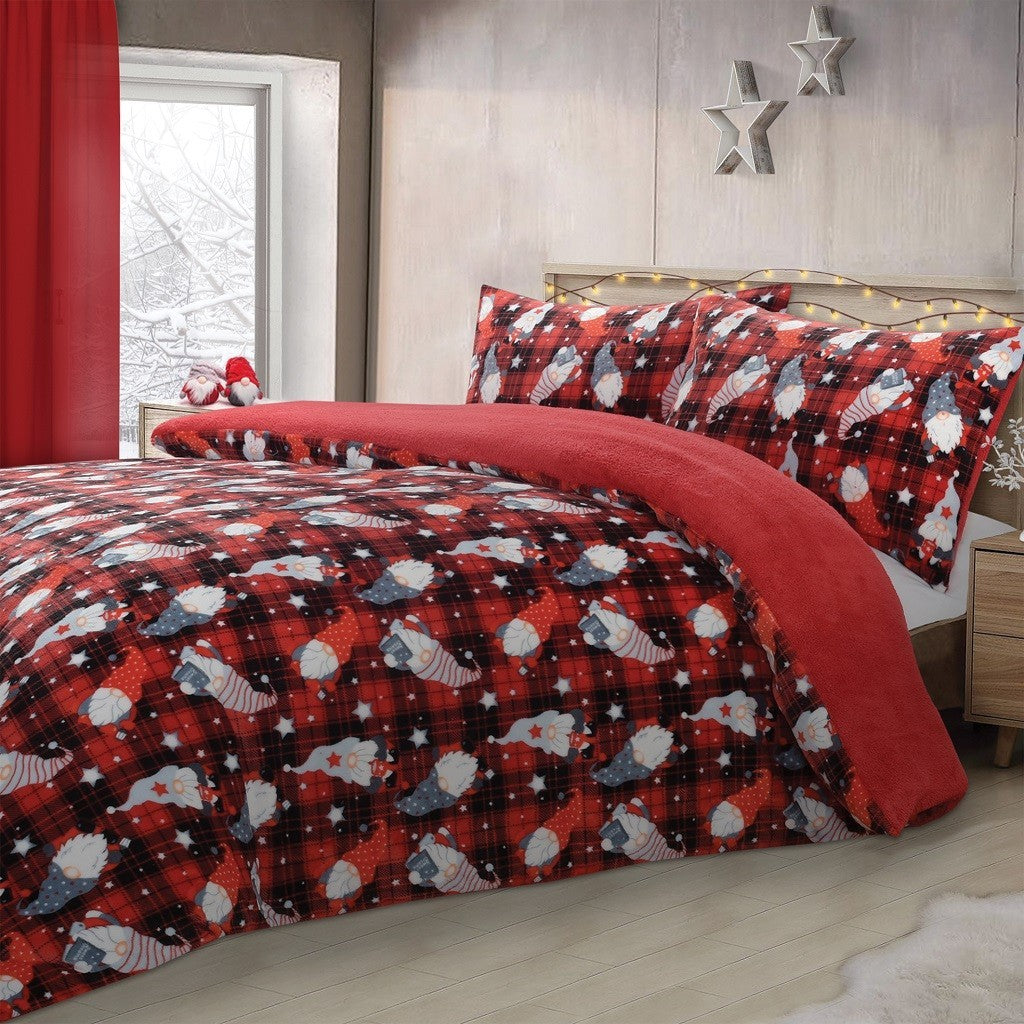 Christmas Gonks Teddy Fleece Duvet Cover Set, Throw, Oversized Cuddles Hoodies