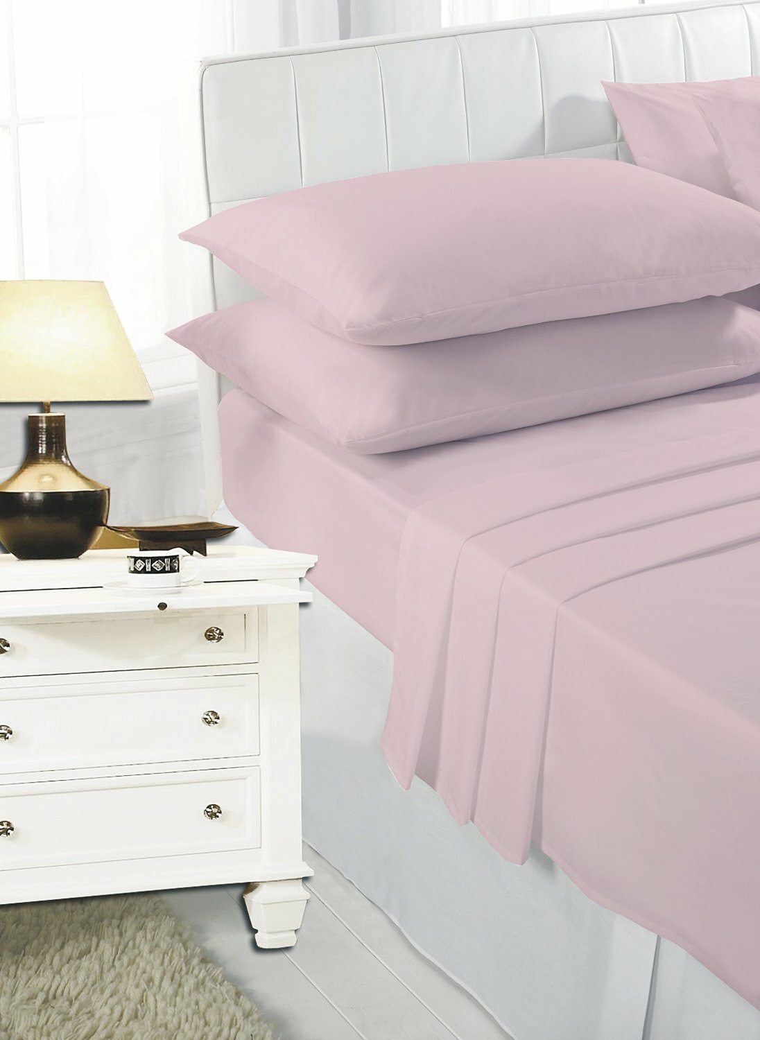 Easy Care Plain Dyed Flat Bed Sheets 4 Ft Bunk Single Double King Super King