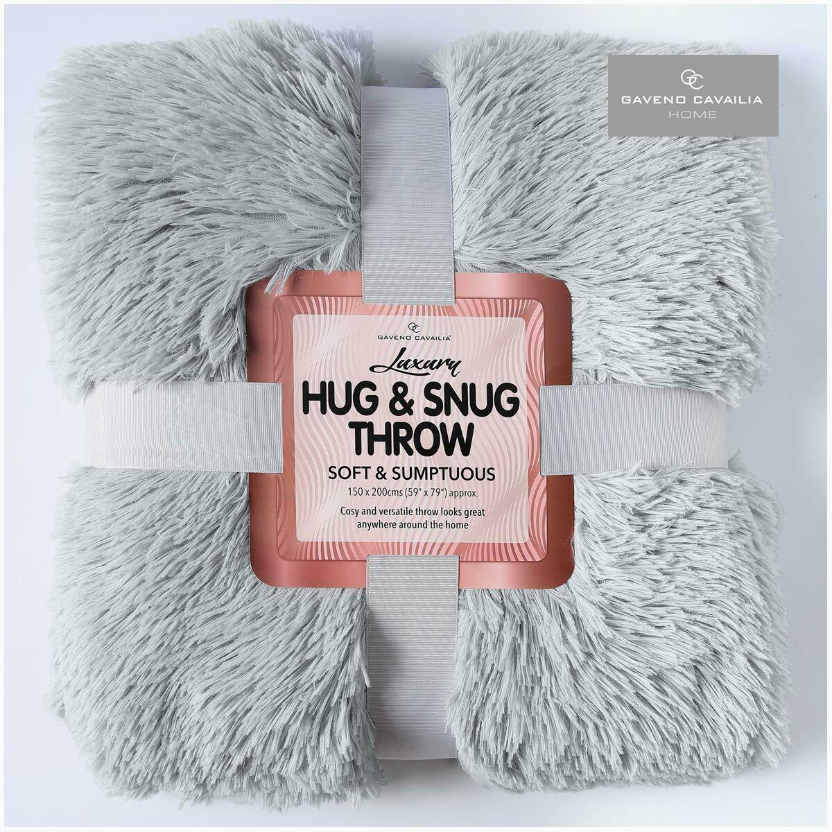 Lush Long Pile Super Soft Cosy Throws Sofa Bed Fleece Blanket Double King