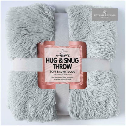 Lush Long Pile Super Soft Cosy Throws Sofa Bed Fleece Blanket Double King