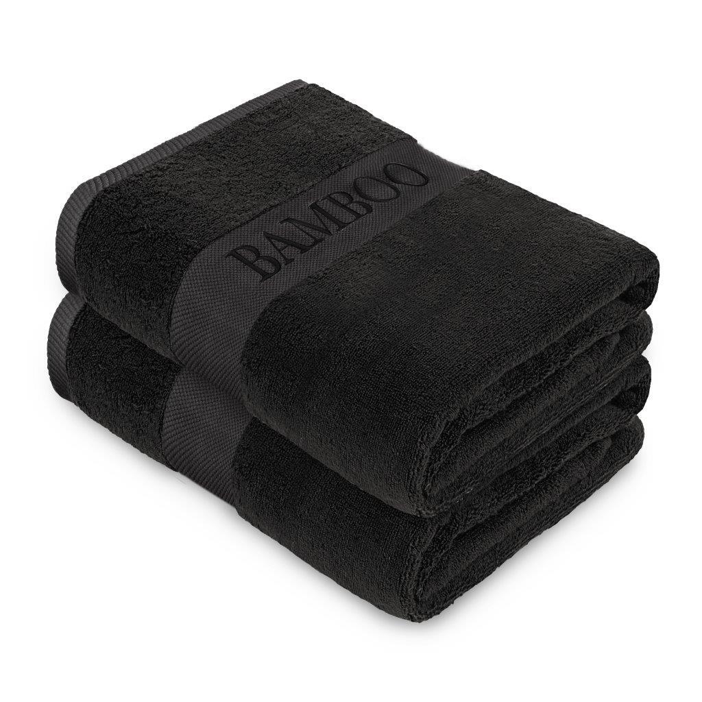 Bamboo Towels 500GSM Pack of 2 Absorbent Quick Dry Bath Sheets Hand Bath Towel