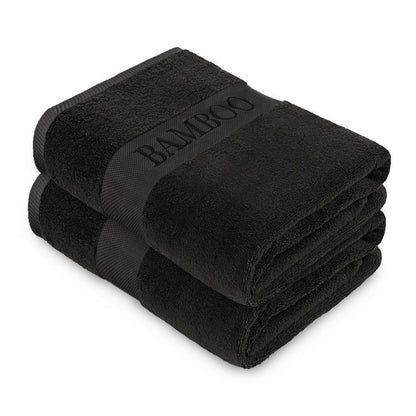 Bamboo Towels 500GSM Pack of 2 Absorbent Quick Dry Bath Sheets Hand Bath Towel