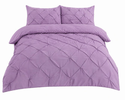 Bedroom styled with pintuck duvet cover set for a hotel-quality look