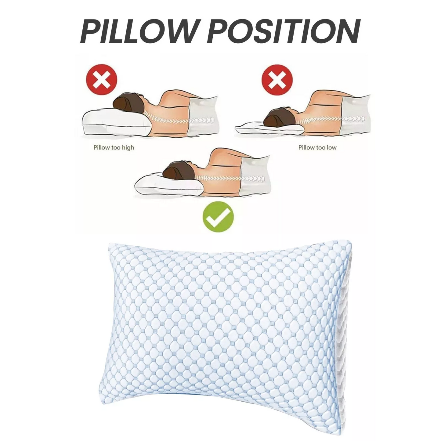 Hotel Quality One Pillow Lavender Scented, Copper Infused Memory Foam, Ice Cool