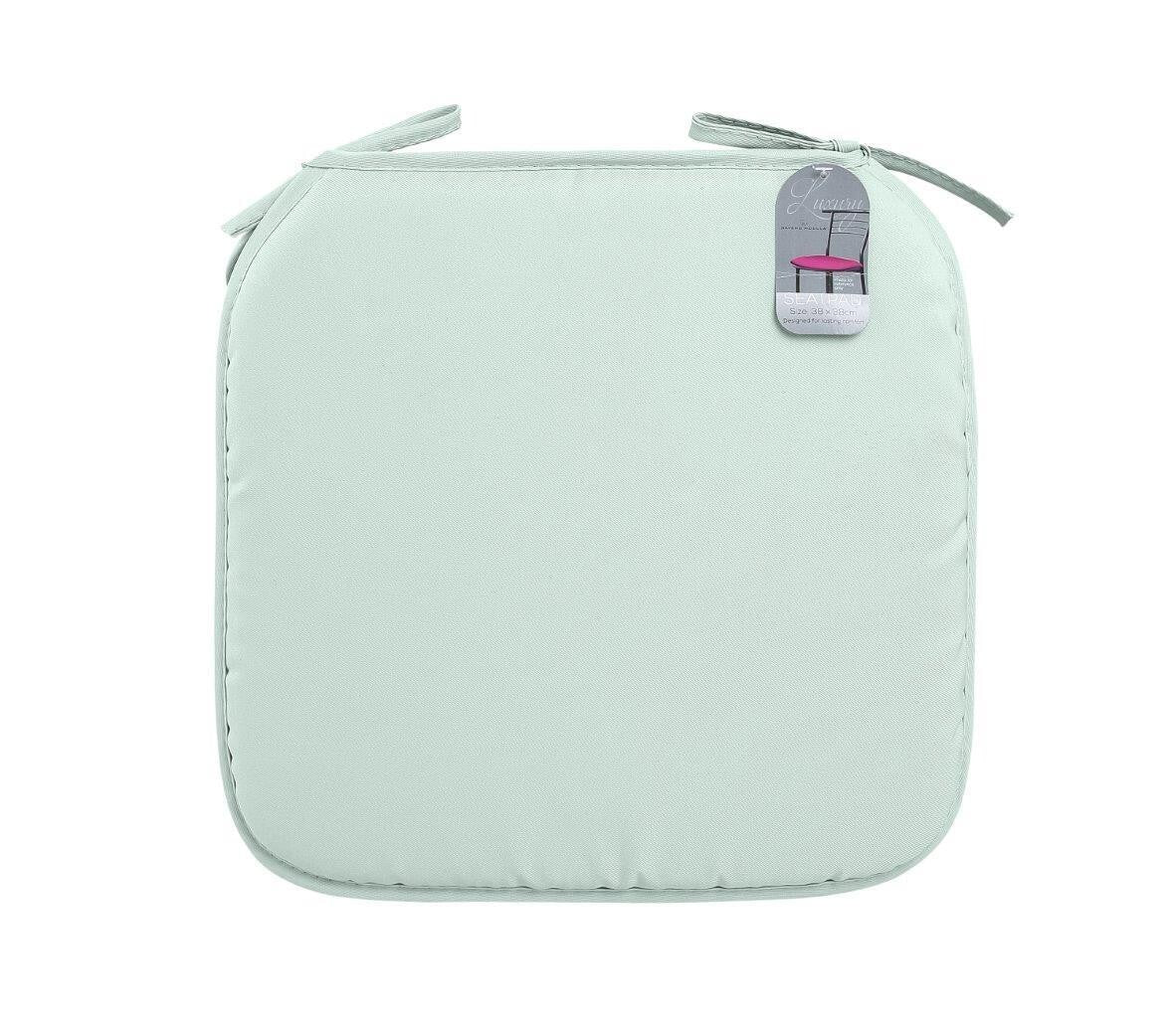 Seat Pads Tie On Plain Chair Cushion Dining Room Kitchen Garden Patio 38x38 cm