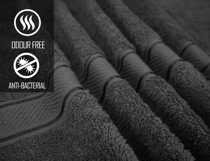 Detail shot of plush 500 GSM towel pile texture