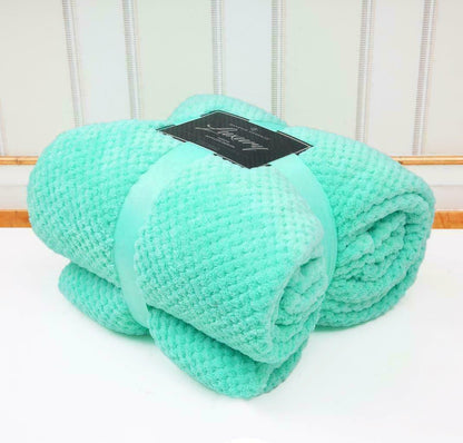 Luxury Popcorn Throws Single Double King Cuddly Cosy Warm Blanket For Sofa Bed