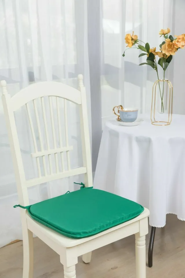 Chair Cushions Thick Tie On indoor outdoor Removable Seat Pads Square 38x38cm