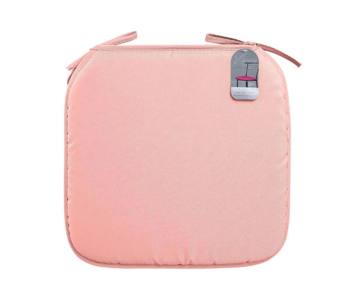 Seat Pads Tie On Plain Chair Cushion Dining Room Kitchen Garden Patio 38x38 cm