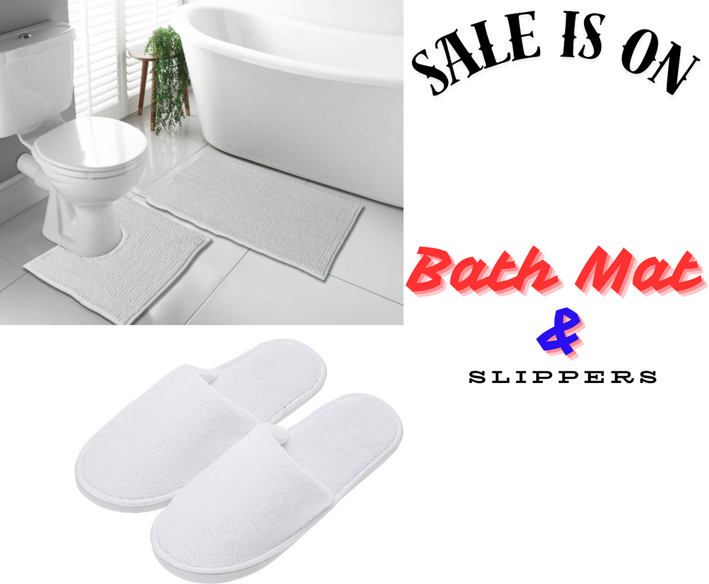 2 Piece Loop Bath Mat Ultra Soft Bathroom Rug Anti Slip Toilet Rug Pedestal Set