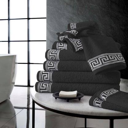 Greek Key Style 100% Egyptian Cotton Towels Sets Bath Sheets Jumbo Sheets Hotel