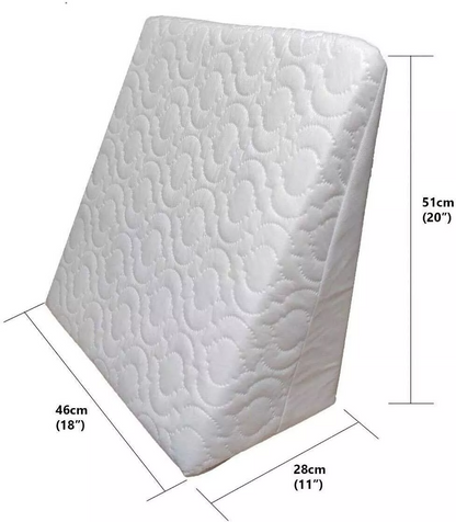 XLarge Acid Reflux Flex Foam Support BedWedge Pillow Quilted Removable Zip Cover