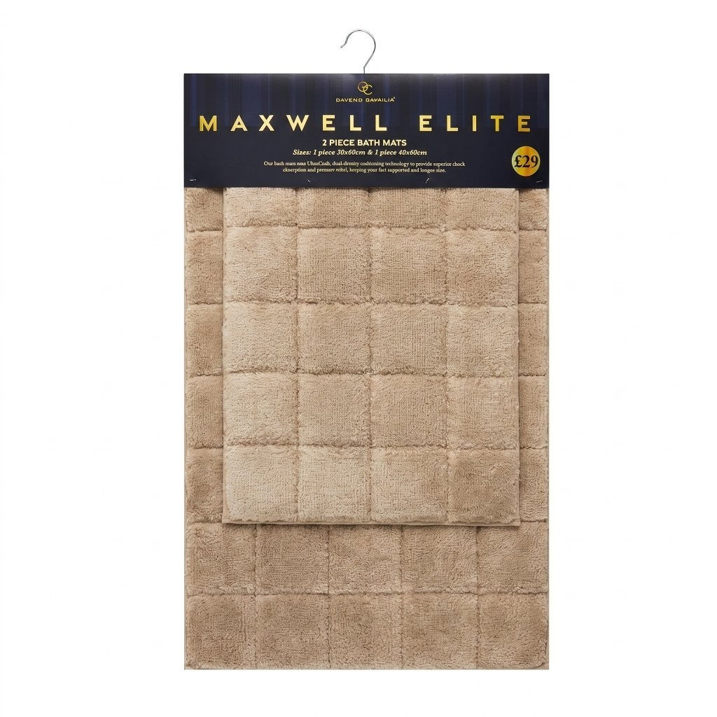 MaxWell bath mat set size guide: 50 x 80 cm and 40 x 60 cm