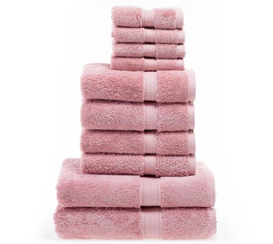 10pcs Bale Set Face Hand Bath Towels 100% Egyptian Cotton Bathroom Towel Sets
