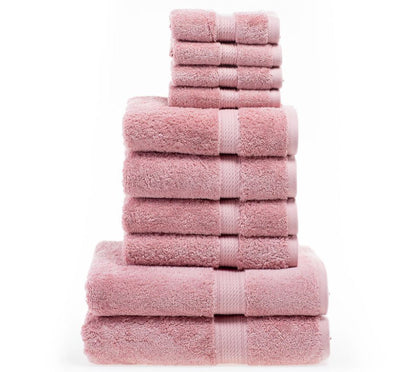 10pcs Bale Set Face Hand Bath Towels 100% Egyptian Cotton Bathroom Towel Sets