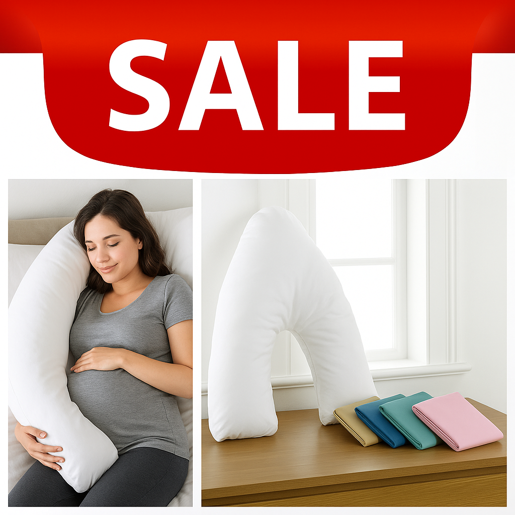 V Shaped Pillow and Case Cover Orthopedic V-Neck Nursing Pregnancy Baby Support