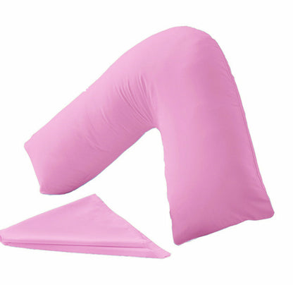 V Shaped Pillow and Case Cover Orthopedic V-Neck Nursing Pregnancy Baby Support