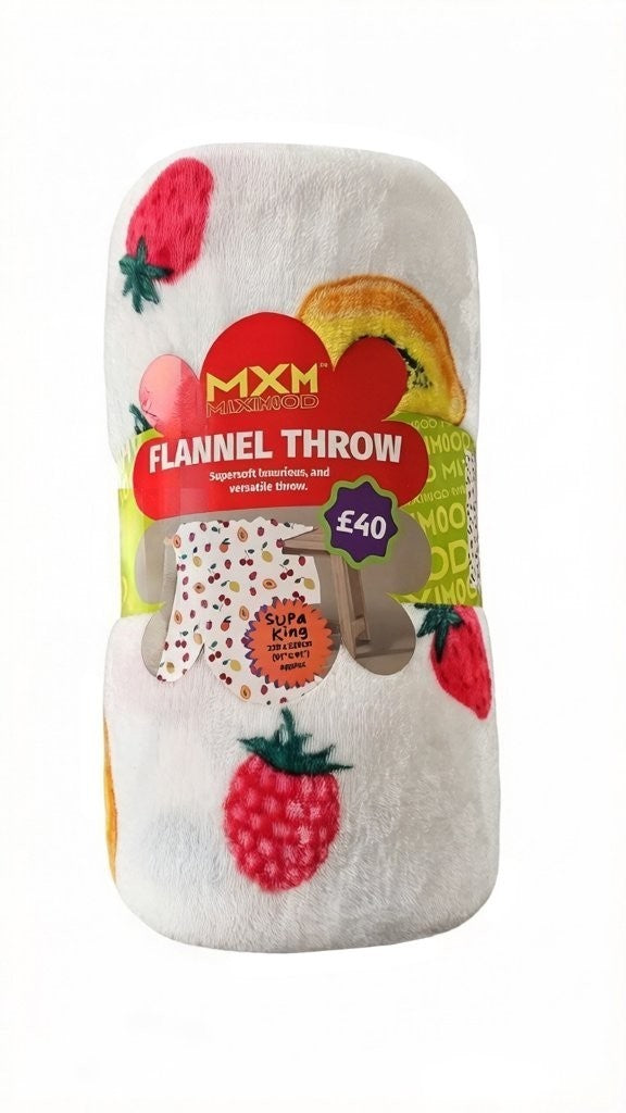 Fruit Multi vibrant all-over print throw blanket