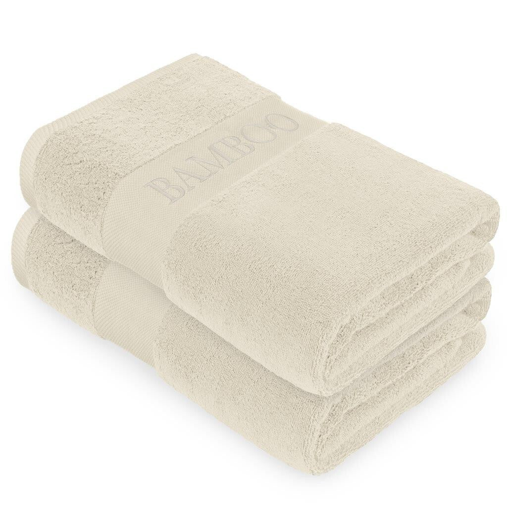 Bamboo Towels 500GSM Pack of 2 Absorbent Quick Dry Bath Sheets Hand Bath Towel