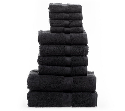 10pcs Bale Set Face Hand Bath Towels 100% Egyptian Cotton Bathroom Towel Sets