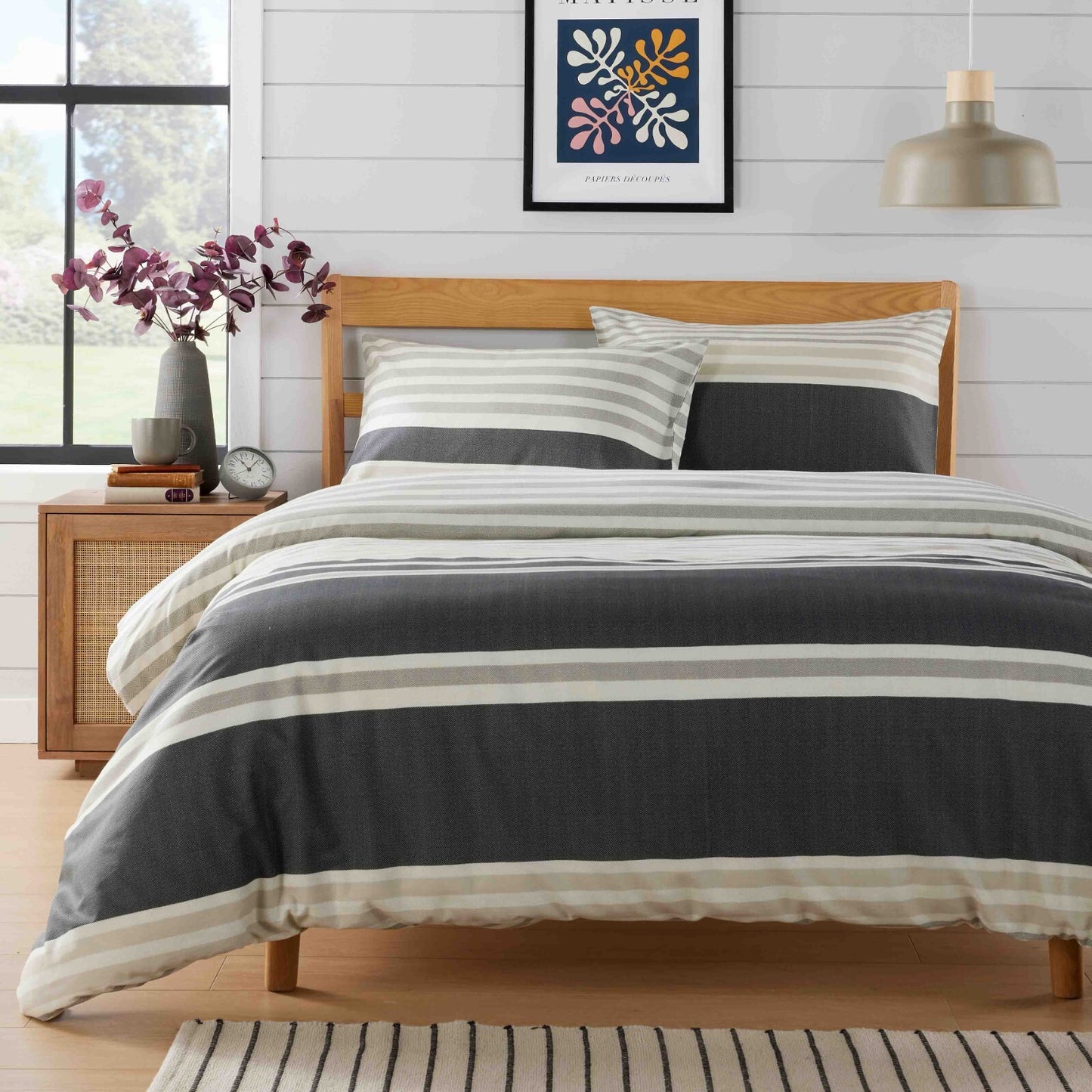 Miami Stripes Duvet Set Pillowcase Printed Bed Cover Single Double King Beddings