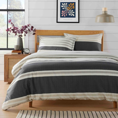 Miami Stripes Duvet Set Pillowcase Printed Bed Cover Single Double King Beddings