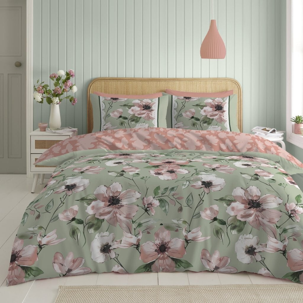 4 Pcs Complete Duvet Cover Set With Matching Bed Sheet & Pillowcases Double King
