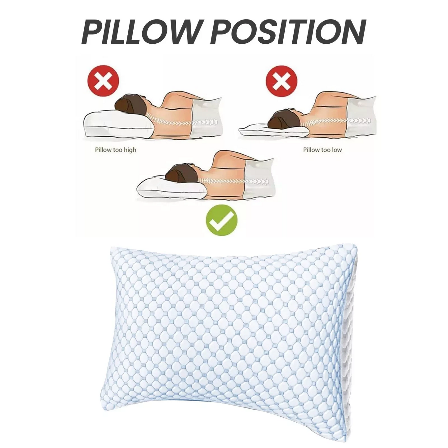 Hotel Quality One Pillow Lavender Scented, Copper Infused Memory Foam, Ice Cool