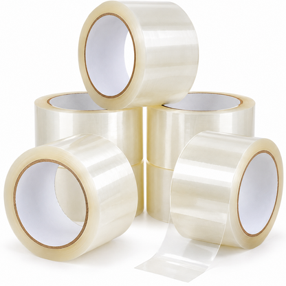 Roll of strong clear packing tape 48mm x 66m