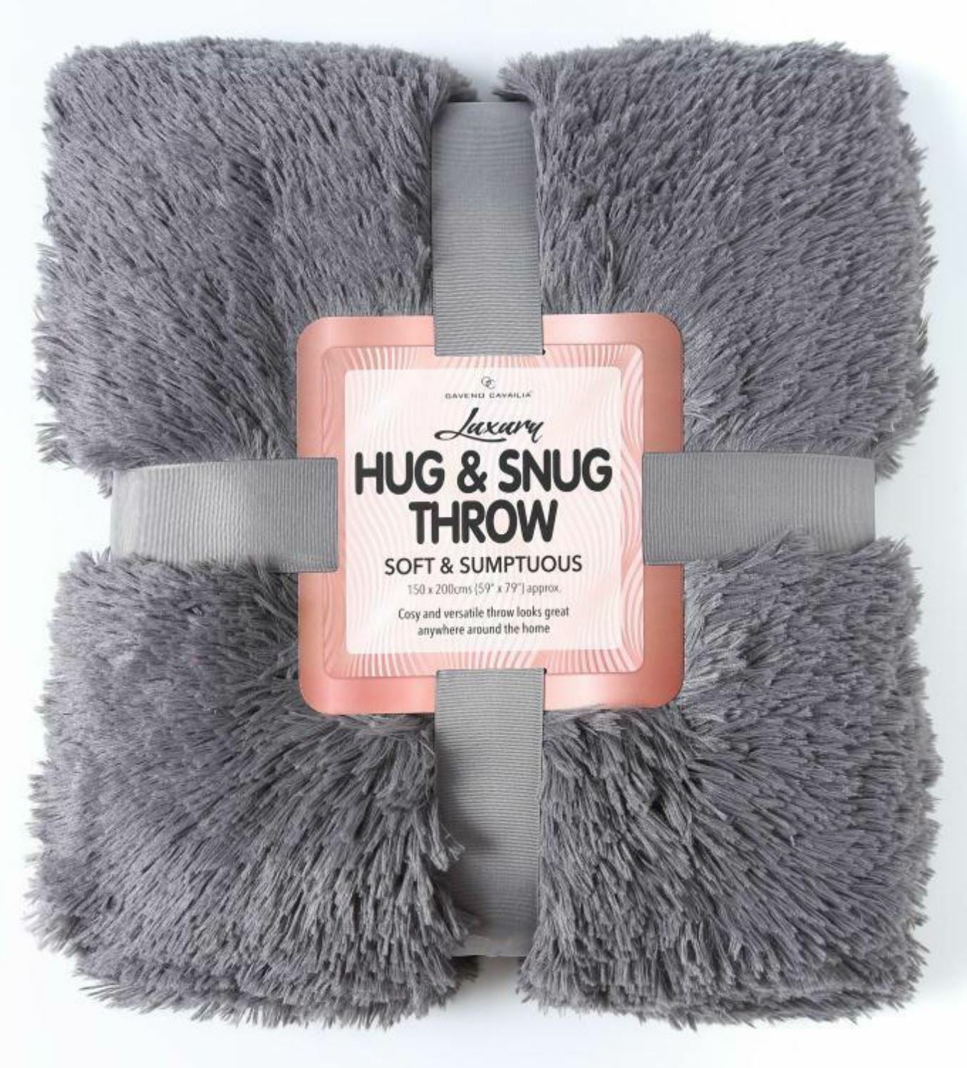HUG & SNUG THROW LUXURY WARM COSY SOFT SOFA BED MINK FLUFFY FUR BLANKET DOUBLE