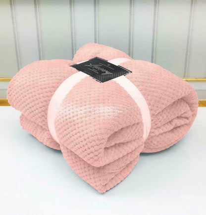 Luxury Popcorn Throws Single Double King Cuddly Cosy Warm Blanket For Sofa Bed