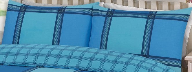 LOGAN Tartan Check DUVET COVER & Pillowcases Reversible Quilt Cover Bedding sets