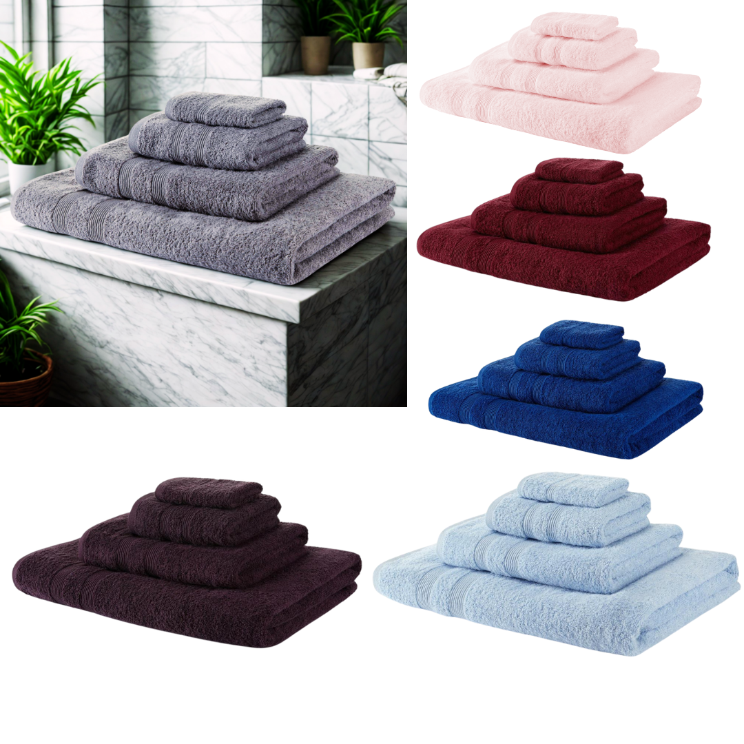 4Pcs Bale Egyptian Cotton Super soft 500 GSM Face Towels Hand Bath Towel Bath Sheet