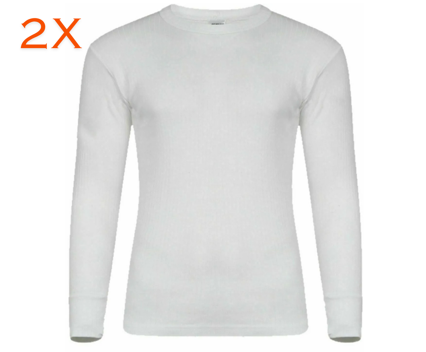 2x Mens Thermal Long Sleeves T-Shirts Warm Vests Winter Underwear Base Layer Top