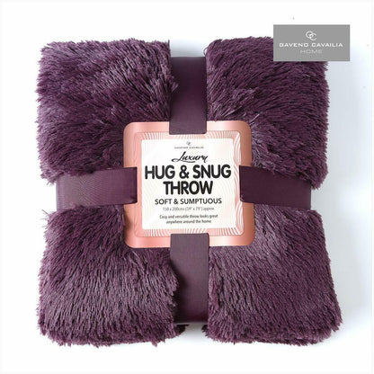 Lush Long Pile Super Soft Cosy Throws Sofa Bed Fleece Blanket Double King