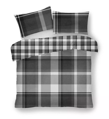 Waverly Check Printed Duvet Quilt Cover Sets Bedding With Pillowcases All Sizes