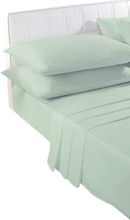 Pair of Plain Dyed 100% PolyCotton Pillow Cases Soft Touch Cosy Pillow Cases