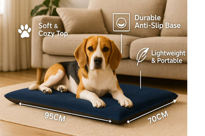Large Dog Cat Pet Mat Bed 70x95cm Non-Slip Washable Fleece Puppy Travel Pad Soft