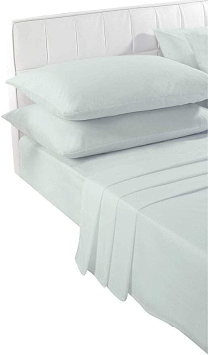 Pair of Plain Dyed 100% PolyCotton Pillow Cases Soft Touch Cosy Pillow Cases