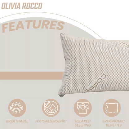 Hotel Quality One Pillow Lavender Scented, Copper Infused Memory Foam, Ice Cool