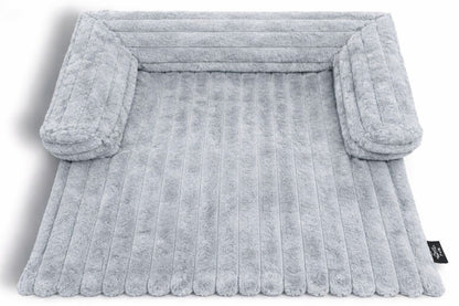 Luxuriously Soft Square Cord Pet Cushion Waterproof Non Slip Ribbed Plush Sofa