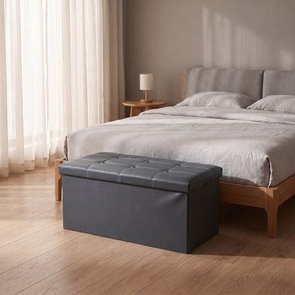Size chart showing Large and Extra Large ottoman dimensions