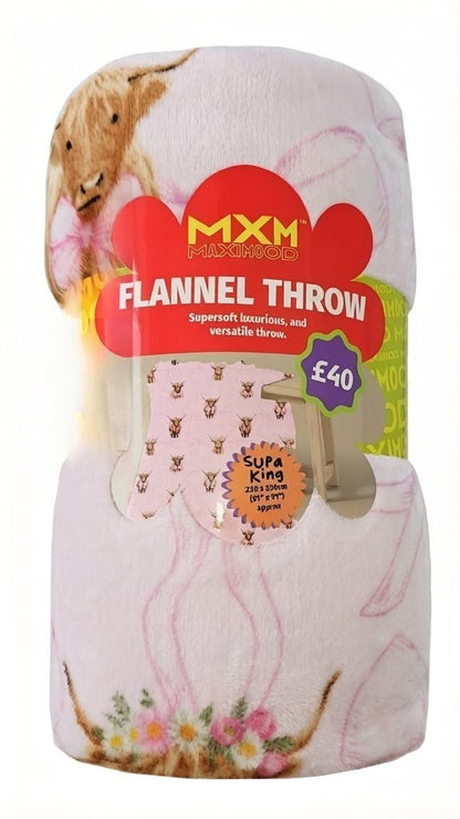 Fleece throw as a lightweight travel or camping blanket